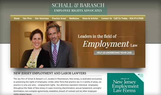 Schall & Barasch, a New Jersey employment law firm, wanted to rank highly for employment law despite a very competitive market
