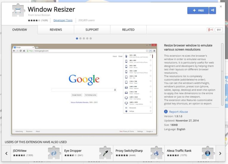 Windows Resizers