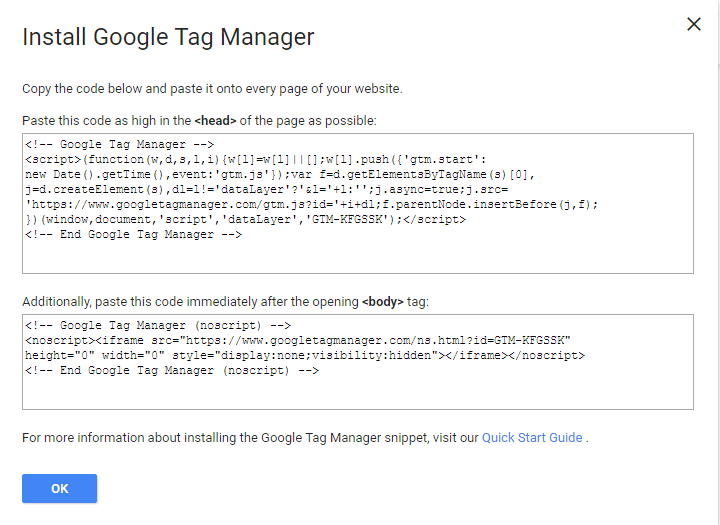 Install Google Tag Manager