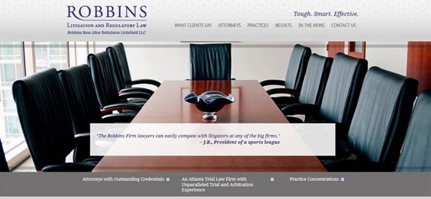 Robbins firm homepage