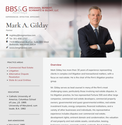 Mark A. Gilday profile bio