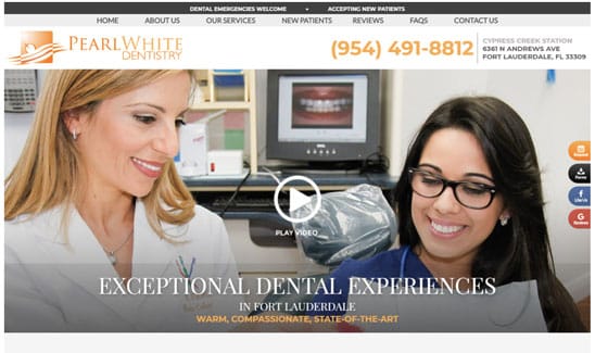 Pearl White Dentistry site thumbnail