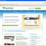 Screenshot of the Paper Street website homepage on a web browser. The site offers web, print, and marketing services for lawyers, professionals, and businesses, with a focus on design and key consulting services to help you design your website for optimal monitor sizes.