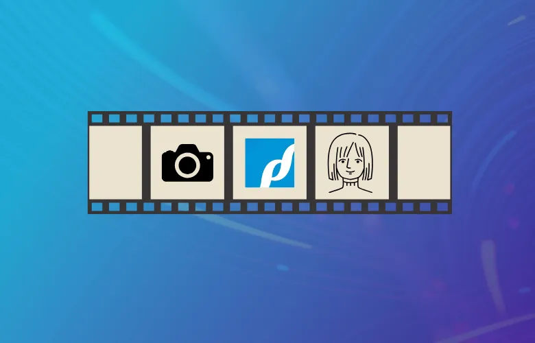 A filmstrip with camera, logo, and woman icon highlights The Importance of Great Photography.