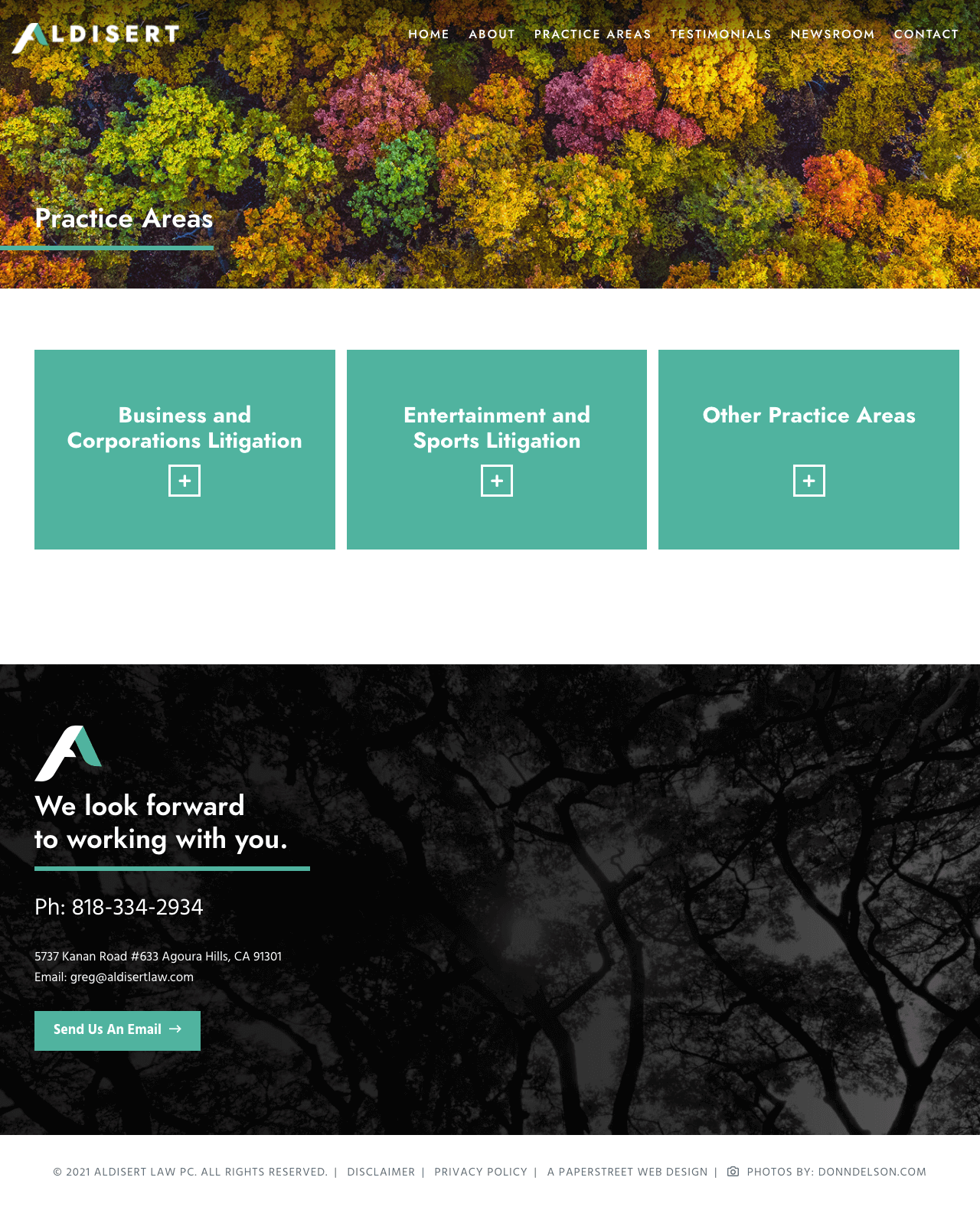 aldisertlaw-practice-areas screenshot