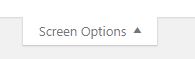 A button labeled "Screen Options" with an upward-pointing arrow next to it, suggesting it can be expanded or collapsed. This feature makes managing tasks like updating the author of multiple posts in WordPress more streamlined.