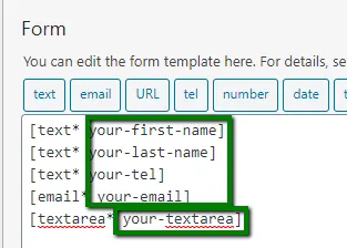 A form template with text boxes for first name, last name, telephone number, email, and a text area for additional comments can be seamlessly connected to Contact Form 7 and integrated into a CRM for efficient data management.
