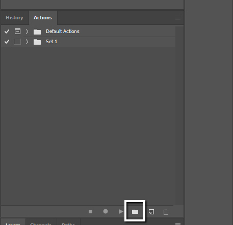 Photoshop action window