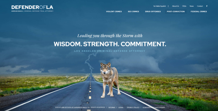 Law website homepage