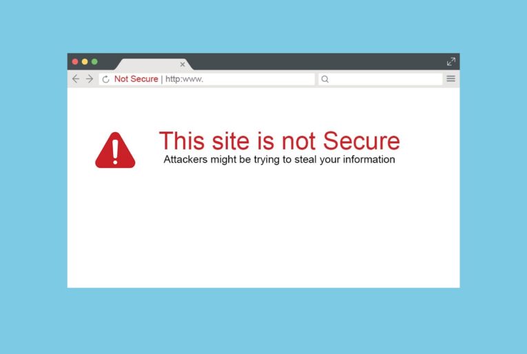 Site not secure warning