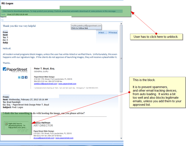 logos in emails