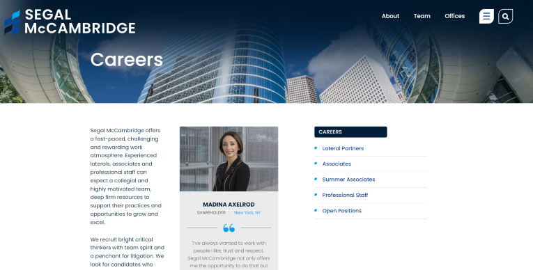 Segal McCambridge Careers