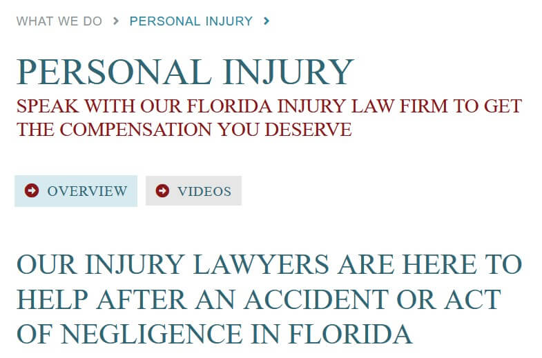 Speak with our Florida injury law firm to get the compensation you deserve. Our injury lawyers are here to help after an accident or act of negligence in Florida. Check out our SEO Glossary for Lawyers (10 Must Know Phrases) for more insights on legal terms and optimization strategies.
