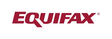 Logo of Equifax with the company name in bold, red uppercase letters, oriented diagonally from bottom left to top right, reminiscent of the ongoing Equifax Settlement.