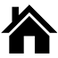 Icon of a simple house with a triangular roof, a small square window, and a door at the center. The icon is black with a white background.