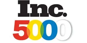 Logo of Inc. 5000 with "Inc." in black text above "5000" in red, yellow, blue, and white text, representing the annual list of fastest-growing private companies in the United States.