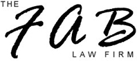 Logo of The FAB Law Firm with the words "The FAB Law Firm" in stylized black font on a white background.