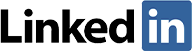 The image displays the LinkedIn logo, featuring the word "LinkedIn" in black with the "in" in white text within a blue square.