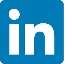 Blue square with rounded corners containing a white "in" lowercase in the center. This is the logo for LinkedIn.