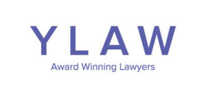 The image shows the YLAW logo with the text "Award Winning Lawyers" beneath it.