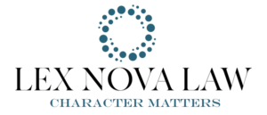 A circular logo composed of smaller blue circles above the words "Character Matters" in uppercase letters.
