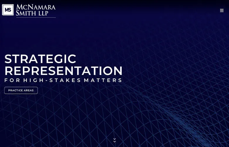 McNamara Smith LLP homepage—Wyoming Law Firm Marketing for high-stakes representation.