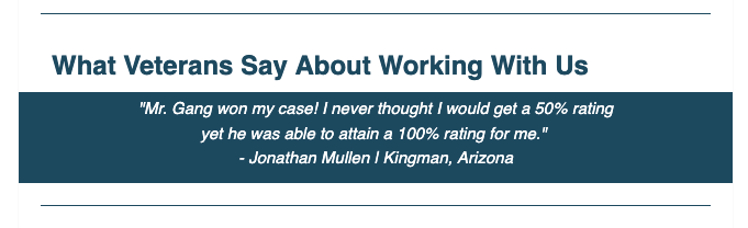 Example of user-generated content showing a quote from a client.