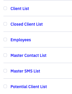 Example of groups you can create to send out specific newsletters to.