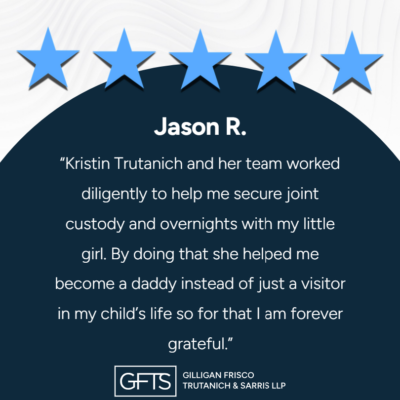 Testimonial from Jason R. praising legal help in gaining joint custody and overnight visits.